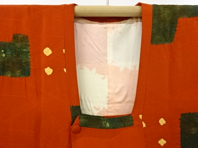  絞り抽象模様道行コート